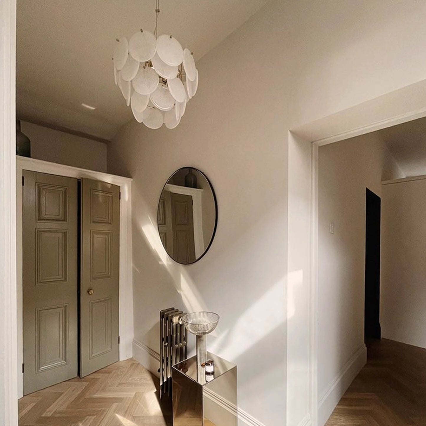 White glass chandelier ceiling light  Chandelier BlissVeranda