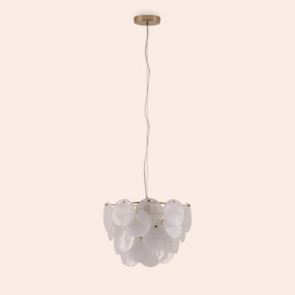White glass chandelier ceiling light  Chandelier BlissVeranda