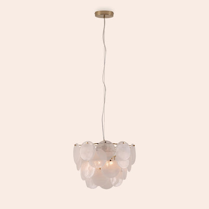 White glass chandelier ceiling light  Chandelier BlissVeranda