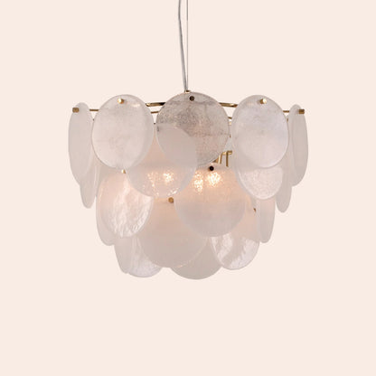 White glass chandelier ceiling light  Chandelier BlissVeranda