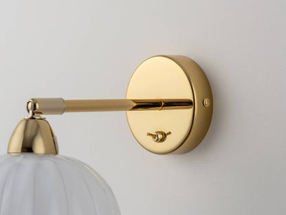 White flower sconce wall light - BlissVeranda