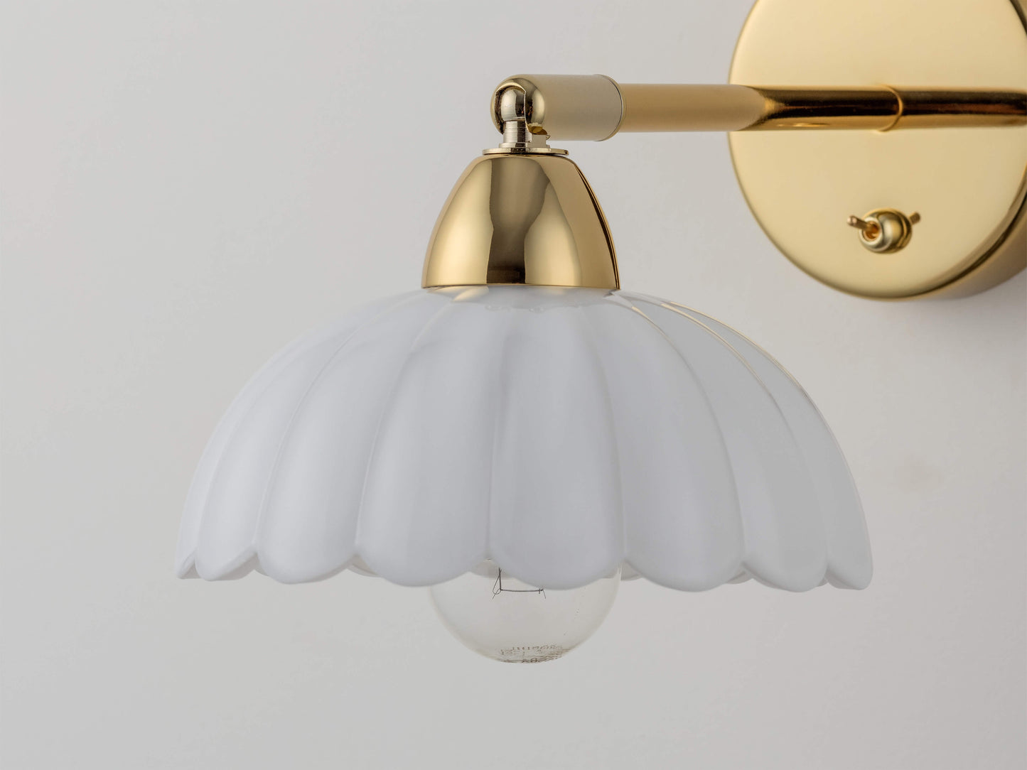 White flower sconce wall light - BlissVeranda