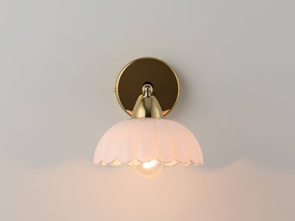 White flower sconce wall light - BlissVeranda