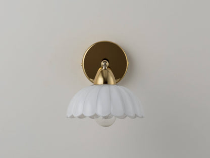 White flower sconce wall light - BlissVeranda
