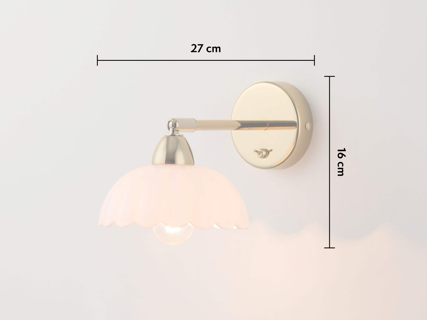 White flower sconce wall light - BlissVeranda