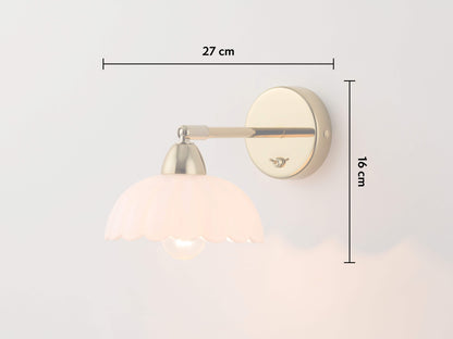 White flower sconce wall light - BlissVeranda