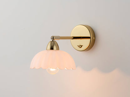 White flower sconce wall light - BlissVeranda