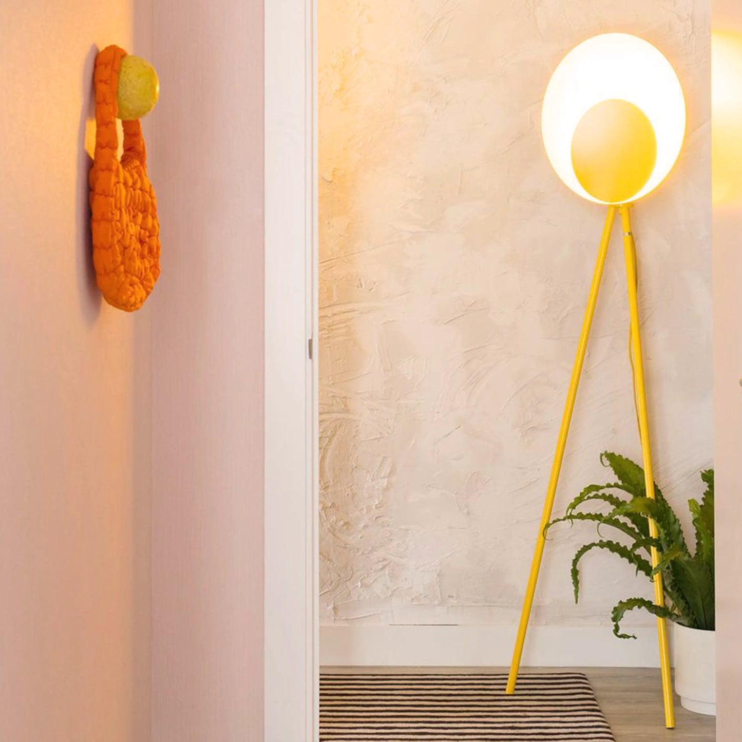 Yolk yellow diffuser floor lamp - BlissVeranda
