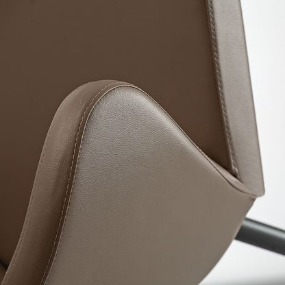 Peressini Doris Brown Faux Leather Dining Chair