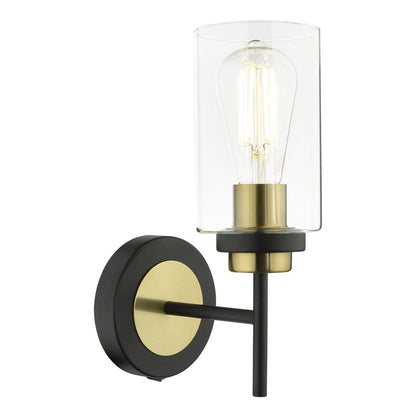 Greig Black & Gold Bathroom Wall Light