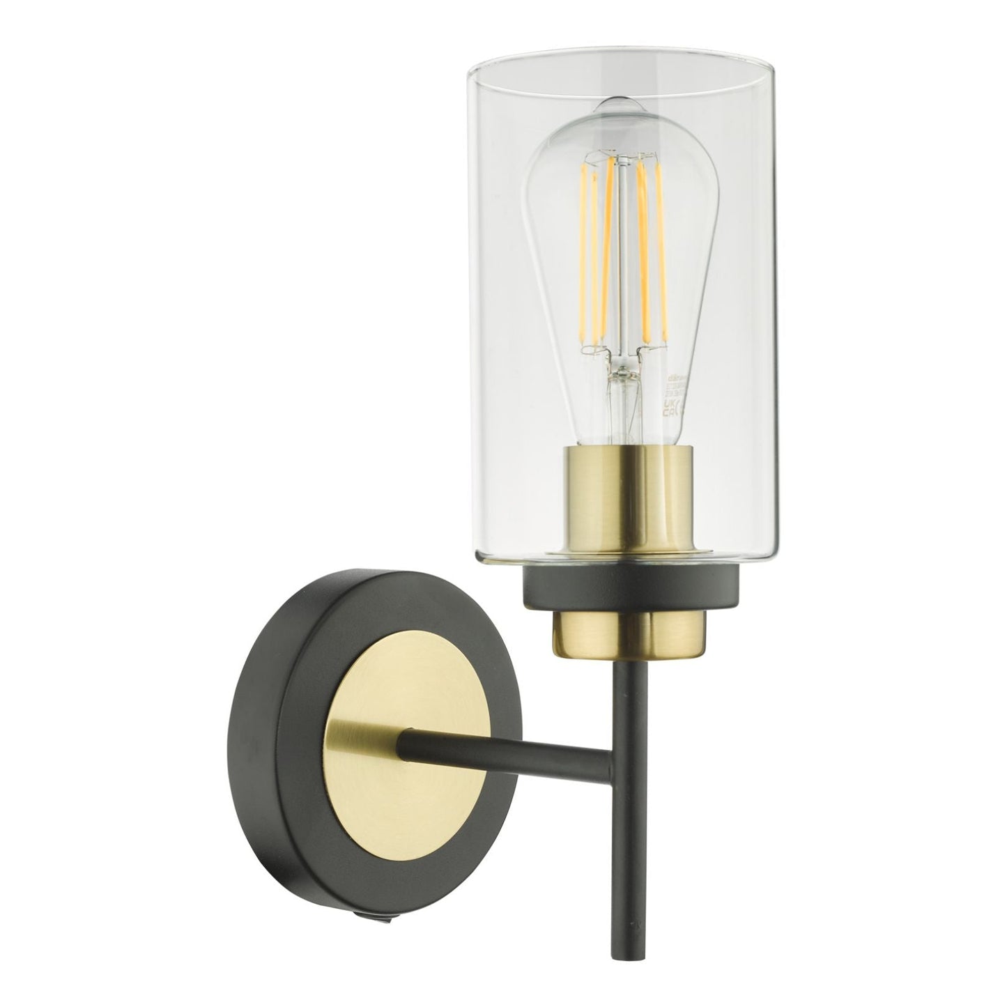 Greig Black & Gold Bathroom Wall Light