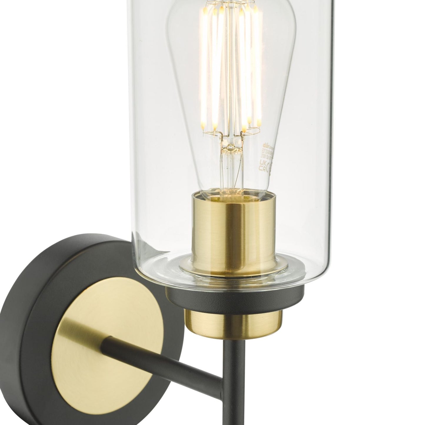 Greig Black & Gold Bathroom Wall Light