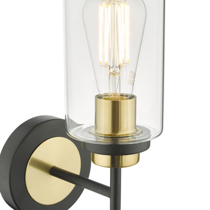 Greig Black & Gold Bathroom Wall Light