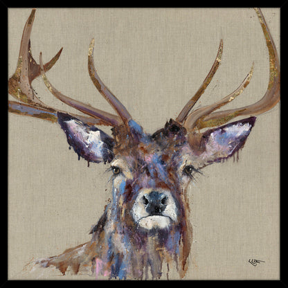 Brindle Stag Wall Art 105x105cm