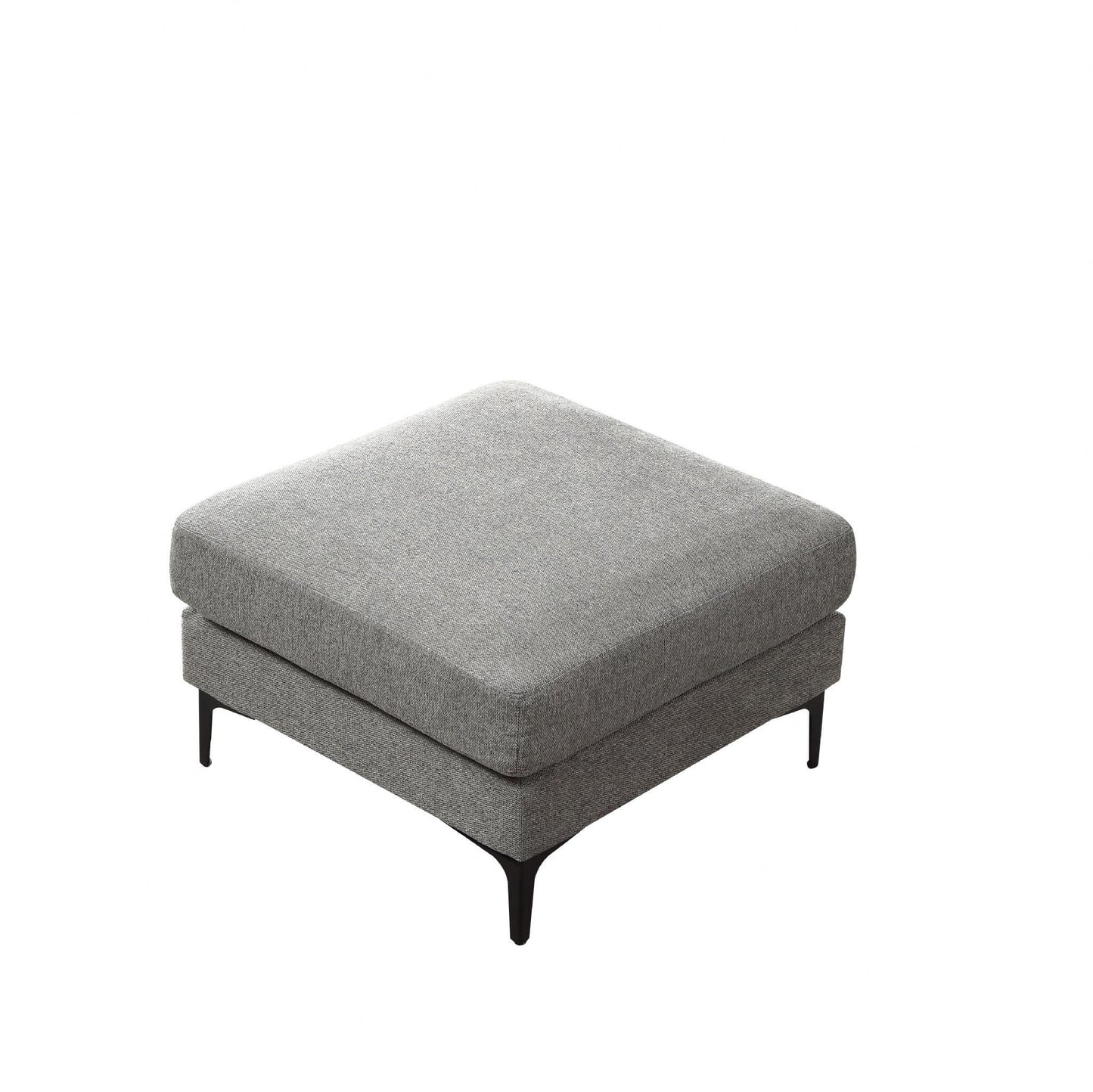 Gray ottoman on a white background