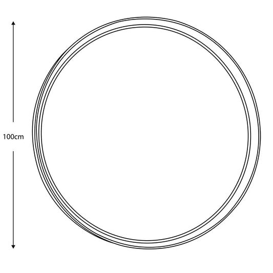 Gallery Keaton Oak round Mirror, 100Cm
