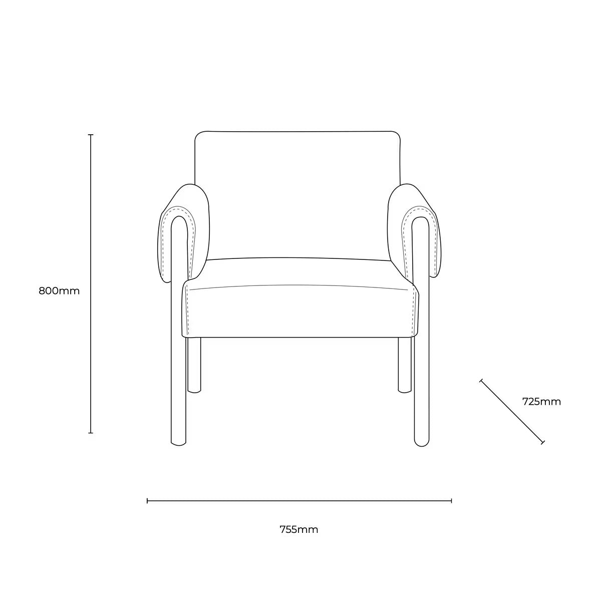 Gallery Stratford Brown Leather Armchair