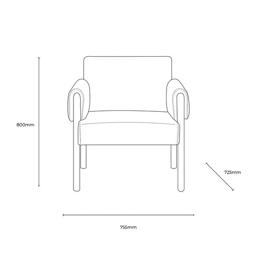 Gallery Stratford Brown Leather Armchair