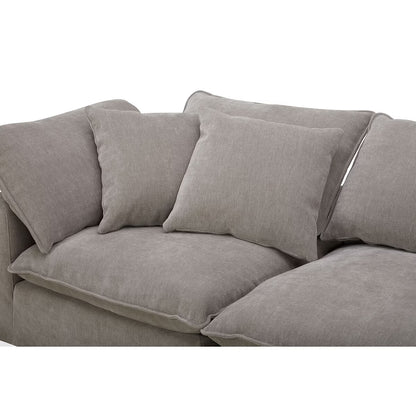 Luxurious Aiden & Ivy Beige 6-Piece Modular Sofa Set for Stylish Living Spaces
