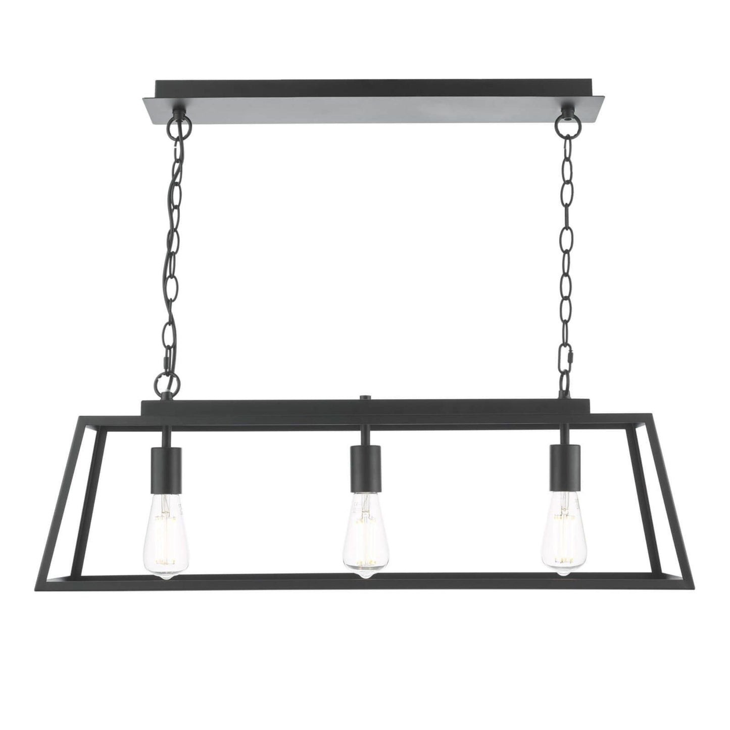 Charley 3 Light Matte Black Ceiling Pendant Bar