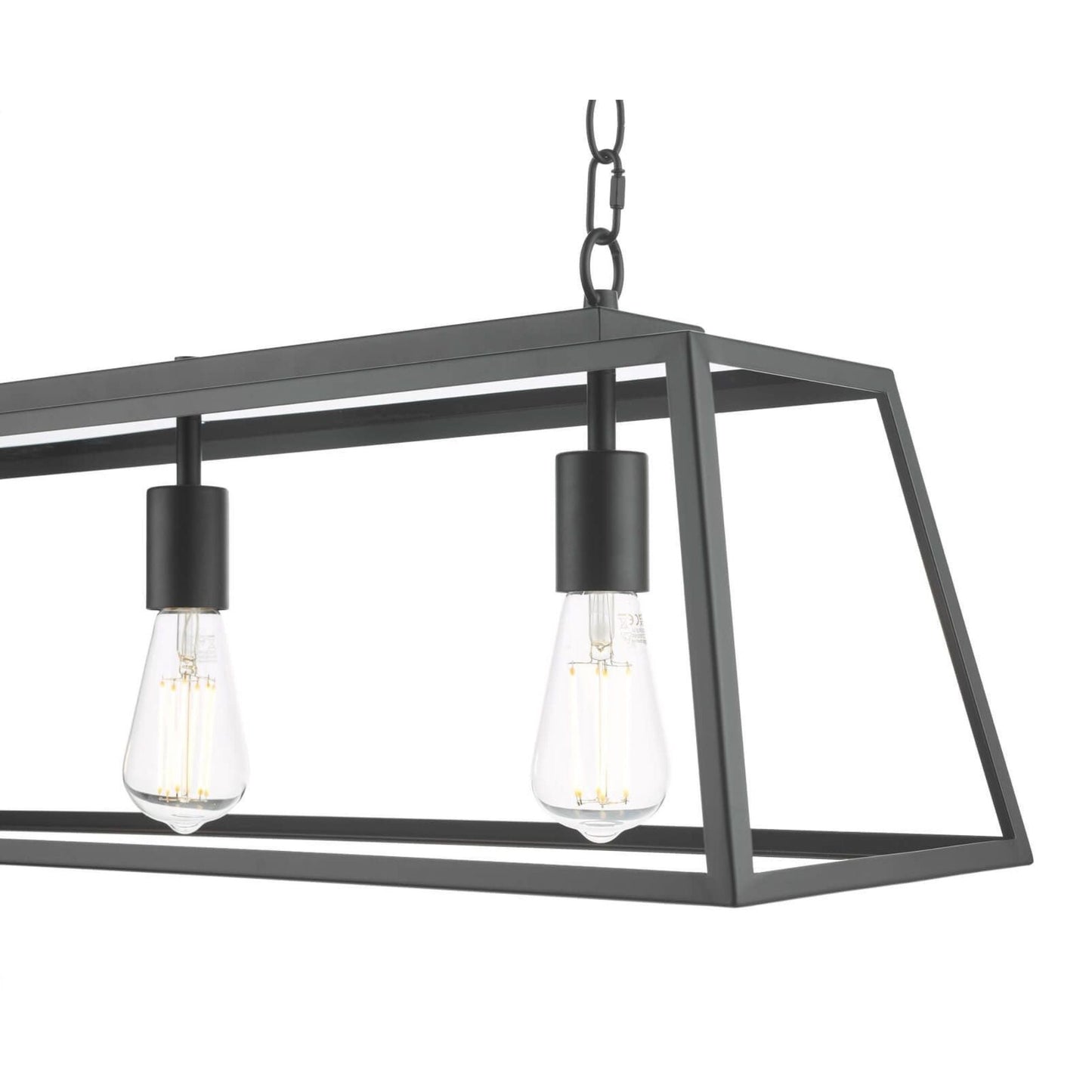 Charley 3 Light Matte Black Ceiling Pendant Bar