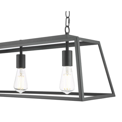 Charley 3 Light Matte Black Ceiling Pendant Bar