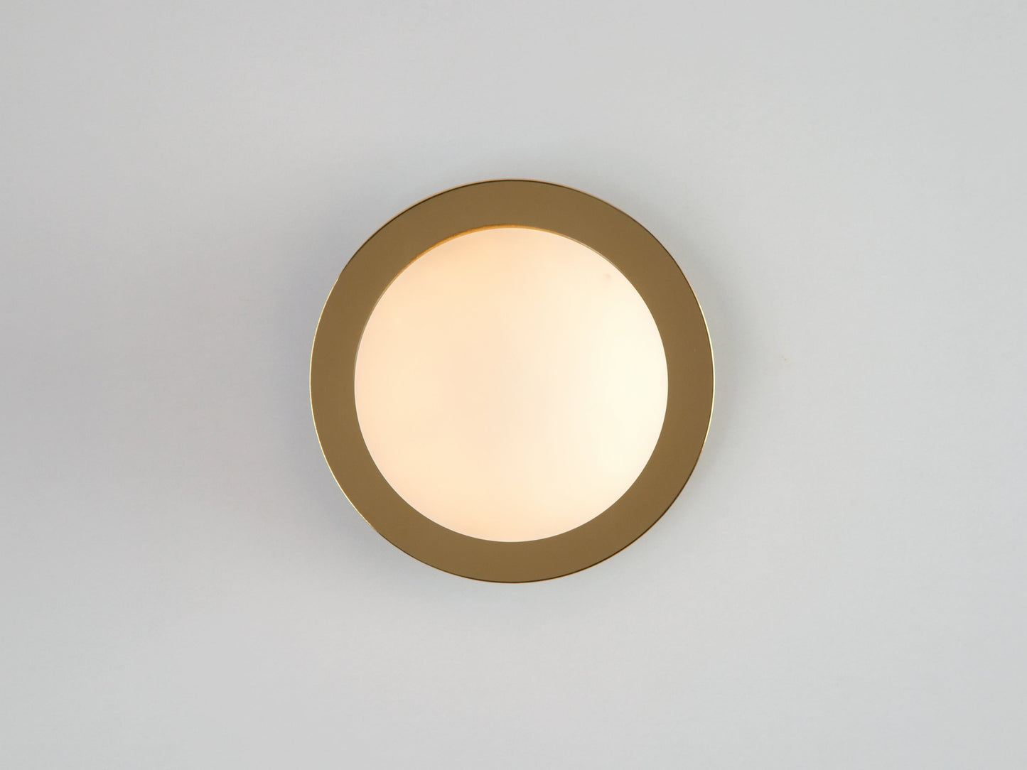 Brass opal disk wall light  Bathroom Wall Light BlissVeranda