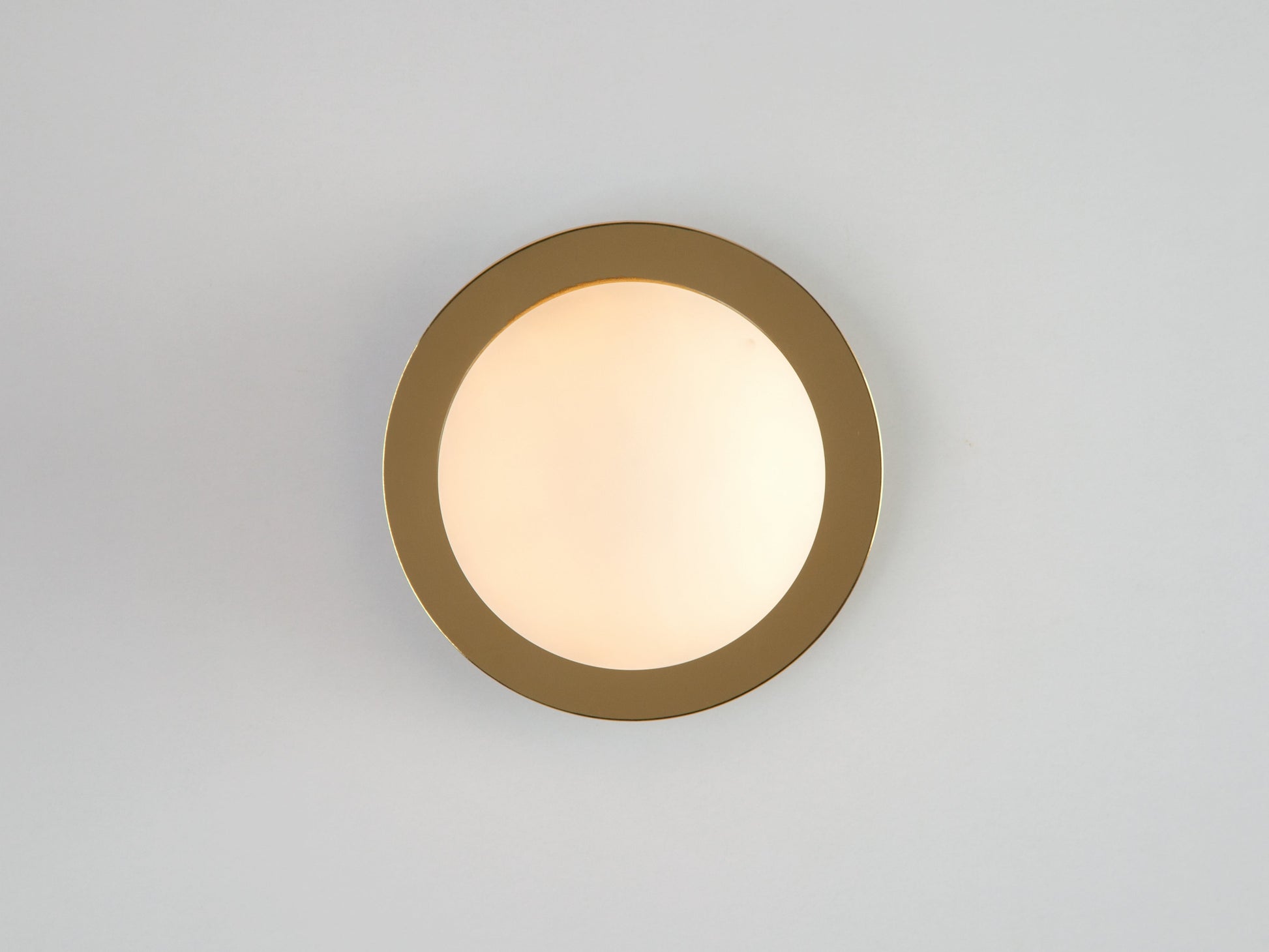 Brass opal disk wall light  Bathroom Wall Light BlissVeranda