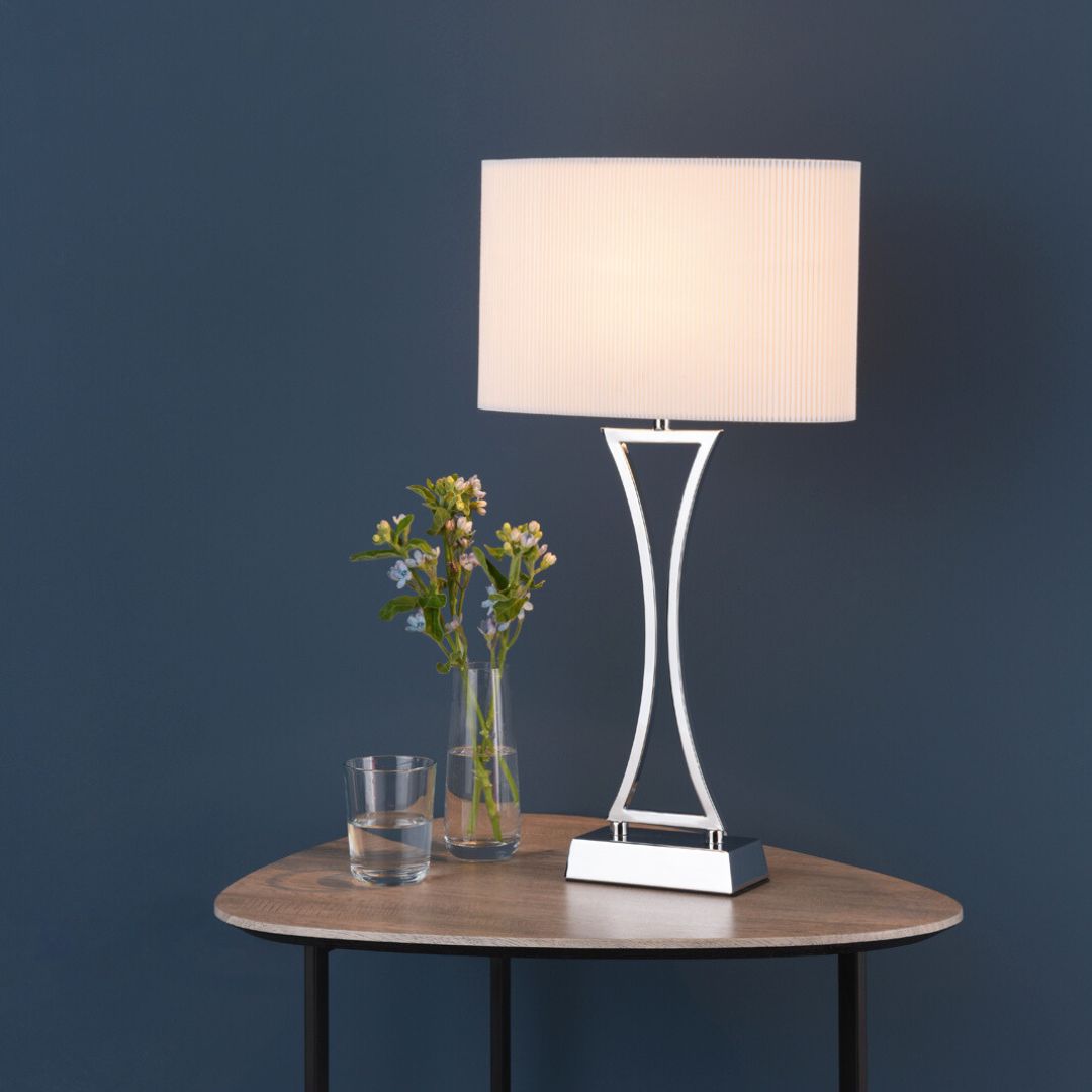 Corrina Polished Chrome Touch Table Lanp