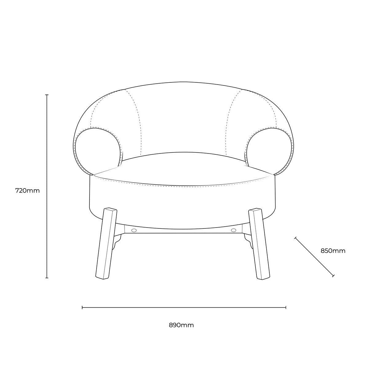 Gallery Ardo Grey Velvet Armchair