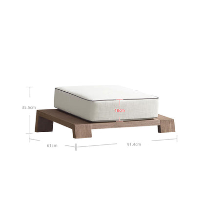 Denton Outdoor Teak Ottoman-4