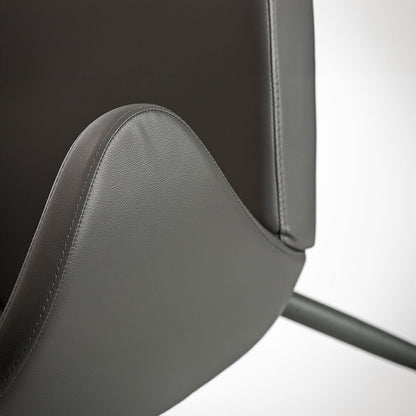 Peressini Doris Grey Faux Leather Dining Chair