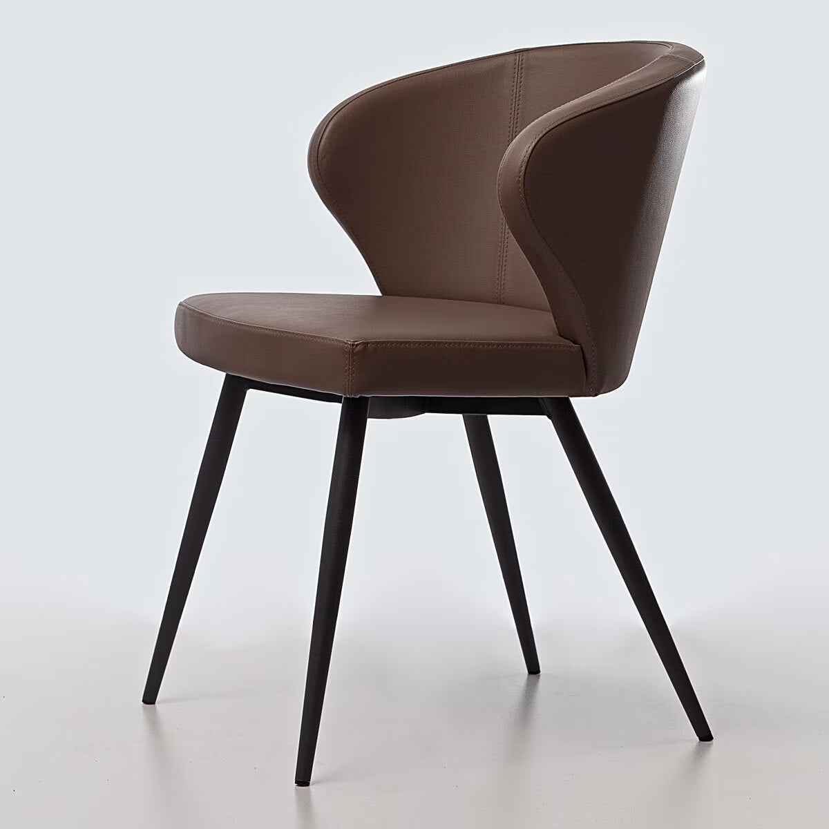 Peressini Doris Brown Faux Leather Dining Chair
