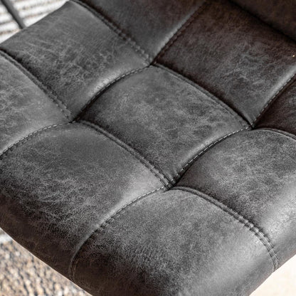 Stylish Darwin Grey Faux Leather Dining Chairs - Set of 2