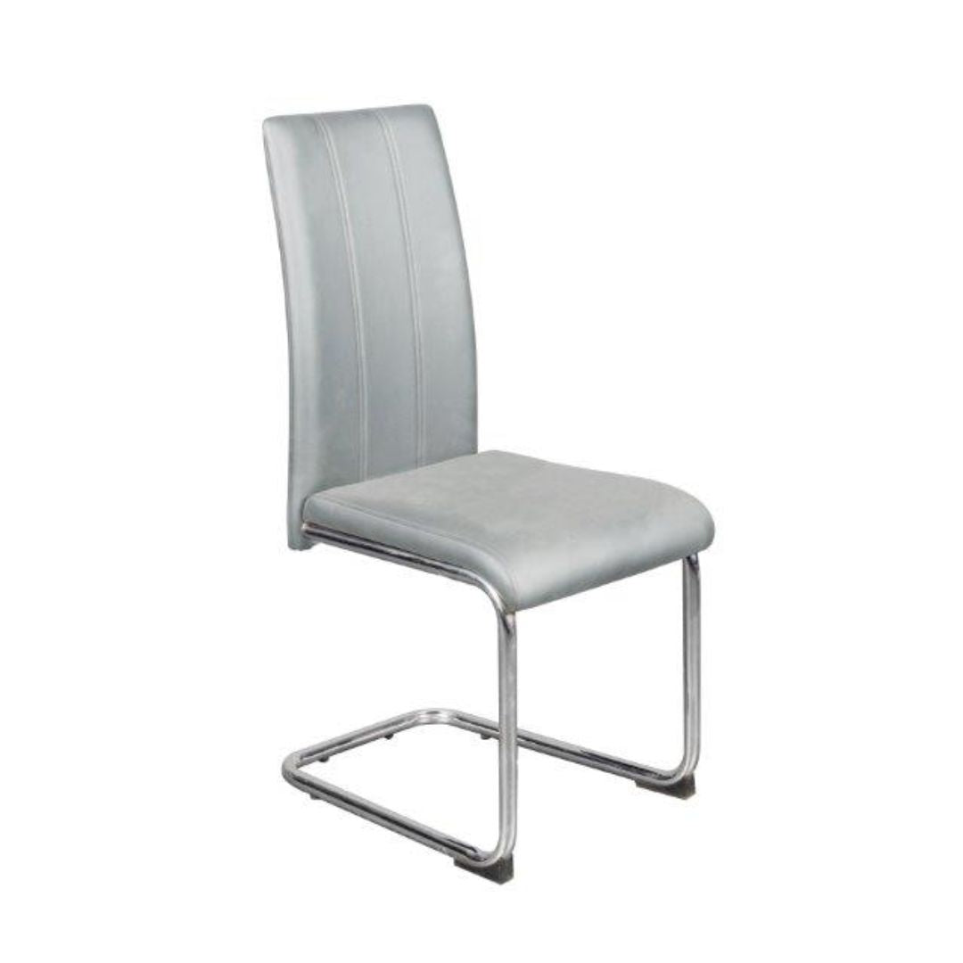 Galaxy Light Grey & Glass 4 Seater Dining Set