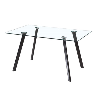 Galaxy Light Grey & Glass 4 Seater Dining Set