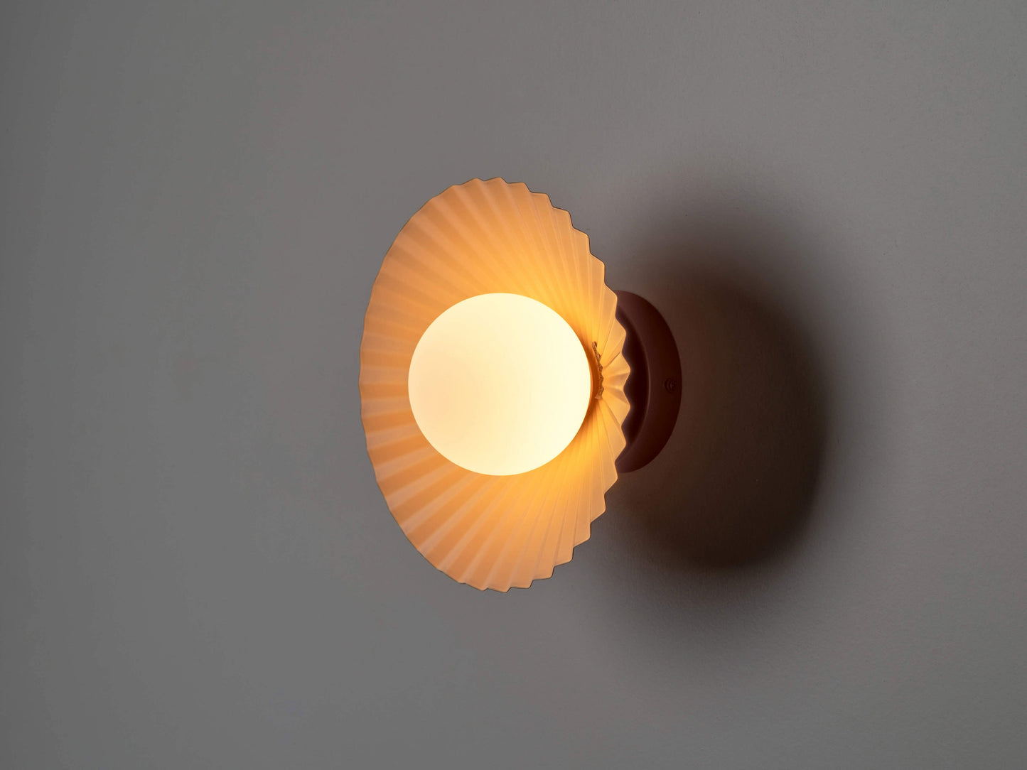 Burgundy flush pleat wall light - BlissVeranda