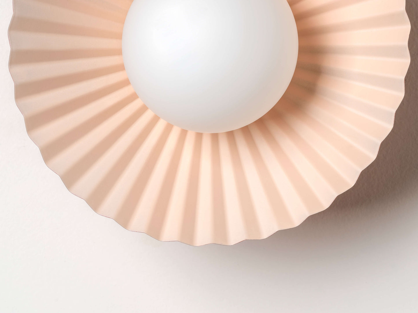 Burnt orange flush pleat wall light - BlissVeranda
