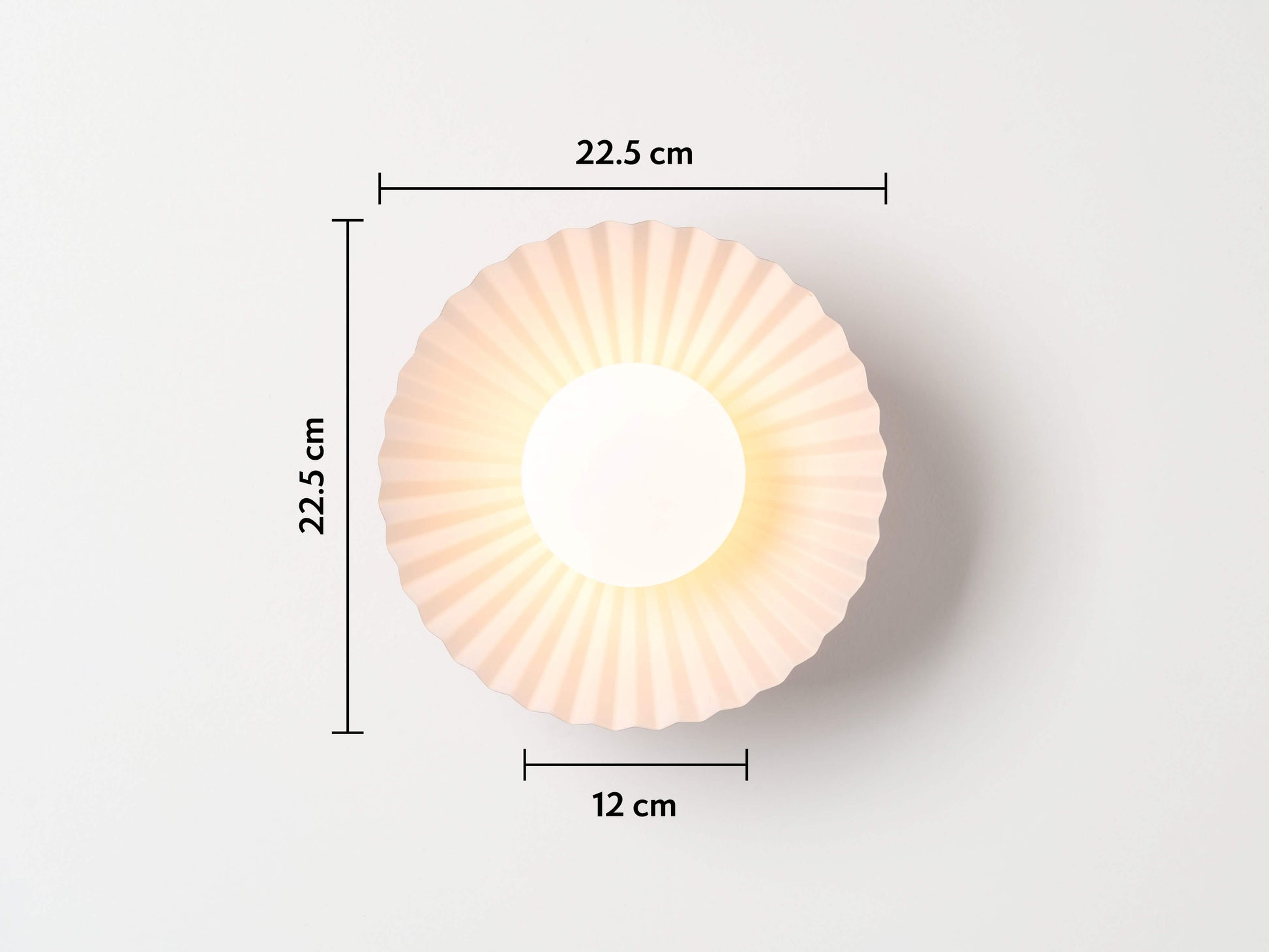 Burnt orange flush pleat wall light - BlissVeranda