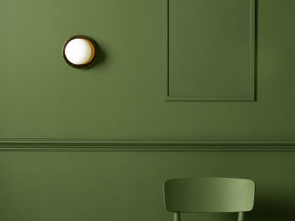 Brass opal disk wall light  Bathroom Wall Light BlissVeranda