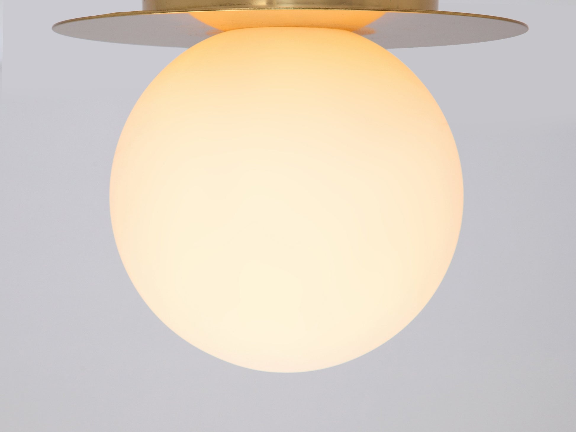 Brass opal disk wall light  Bathroom Wall Light BlissVeranda
