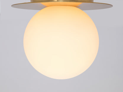 Brass opal disk wall light  Bathroom Wall Light BlissVeranda