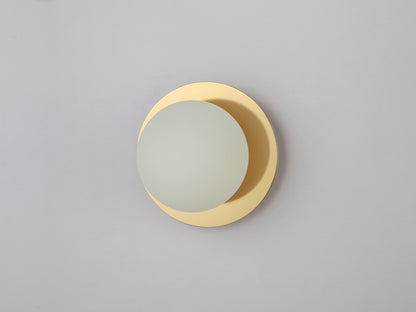 Brass opal disk wall light  Bathroom Wall Light BlissVeranda