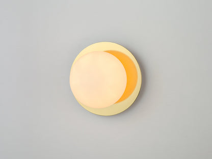 Brass opal disk wall light  Bathroom Wall Light BlissVeranda