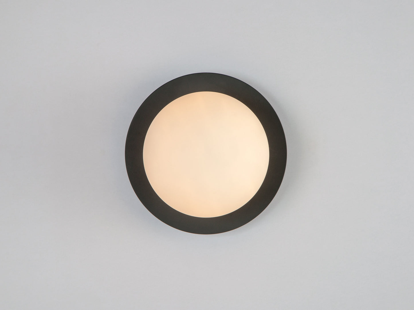 Charcoal grey opal disk wall light  Bathroom Wall Light BlissVeranda