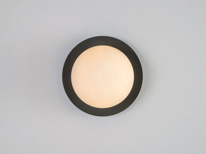 Charcoal grey opal disk wall light  Bathroom Wall Light BlissVeranda