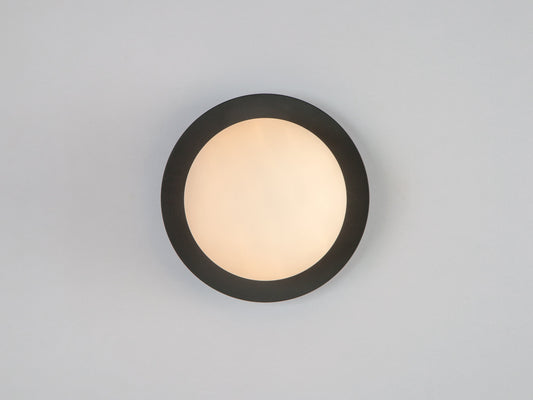 Charcoal grey opal disk wall light  Bathroom Wall Light BlissVeranda