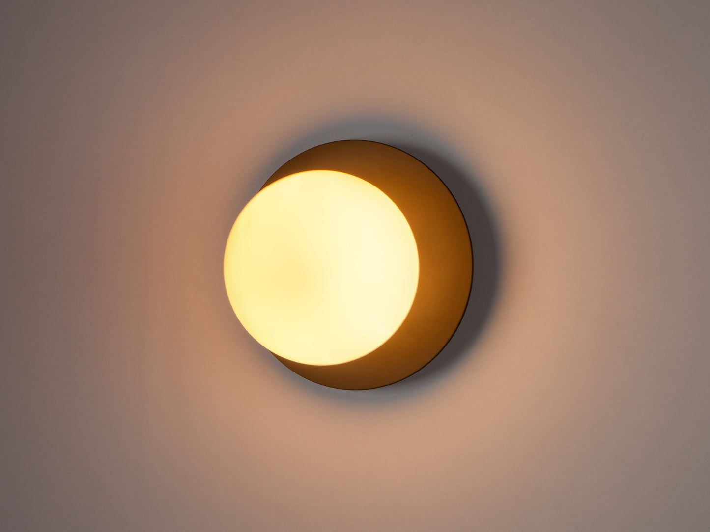 Charcoal grey opal disk wall light  Bathroom Wall Light BlissVeranda
