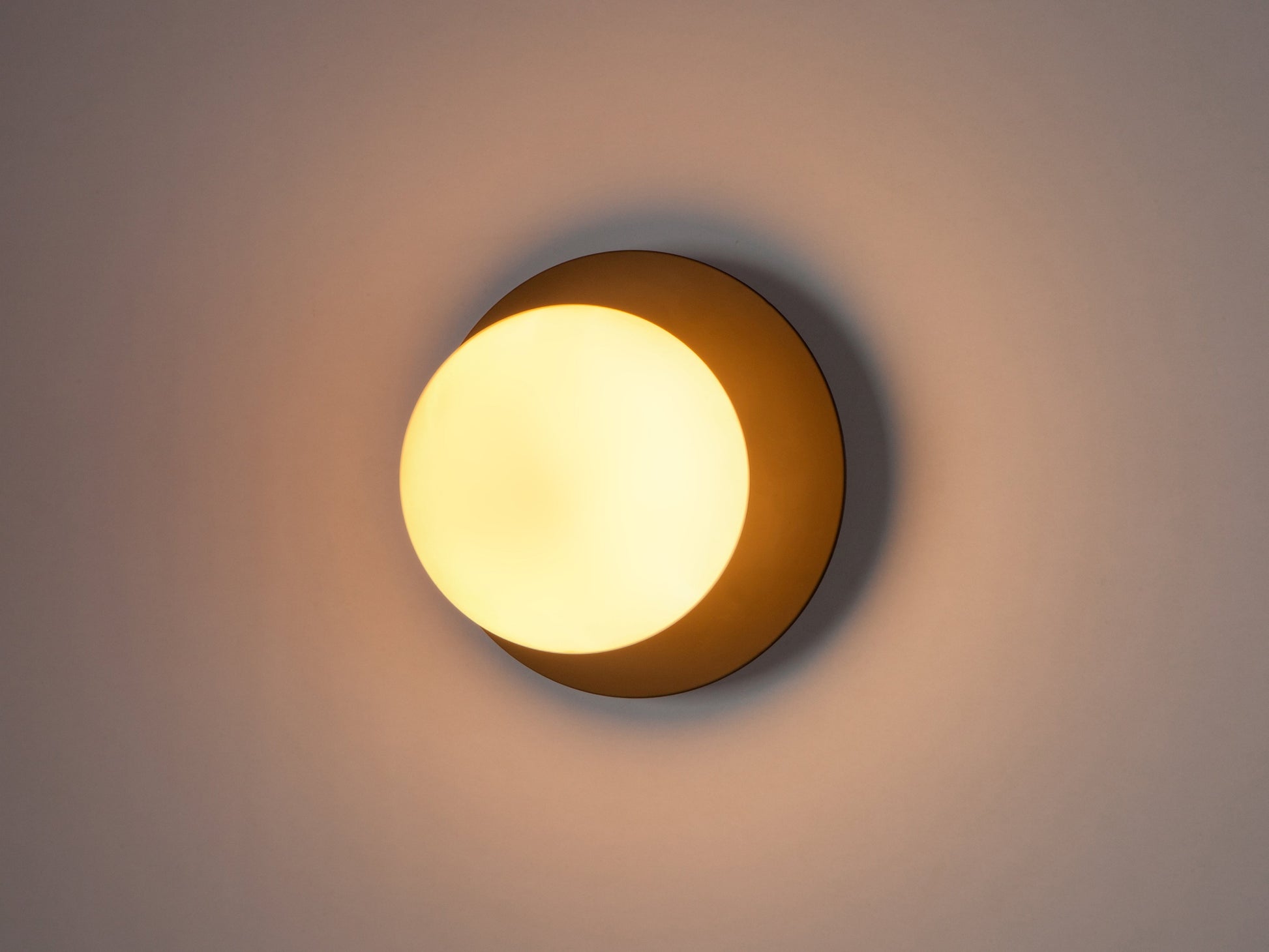Charcoal grey opal disk wall light  Bathroom Wall Light BlissVeranda