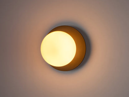 Charcoal grey opal disk wall light  Bathroom Wall Light BlissVeranda